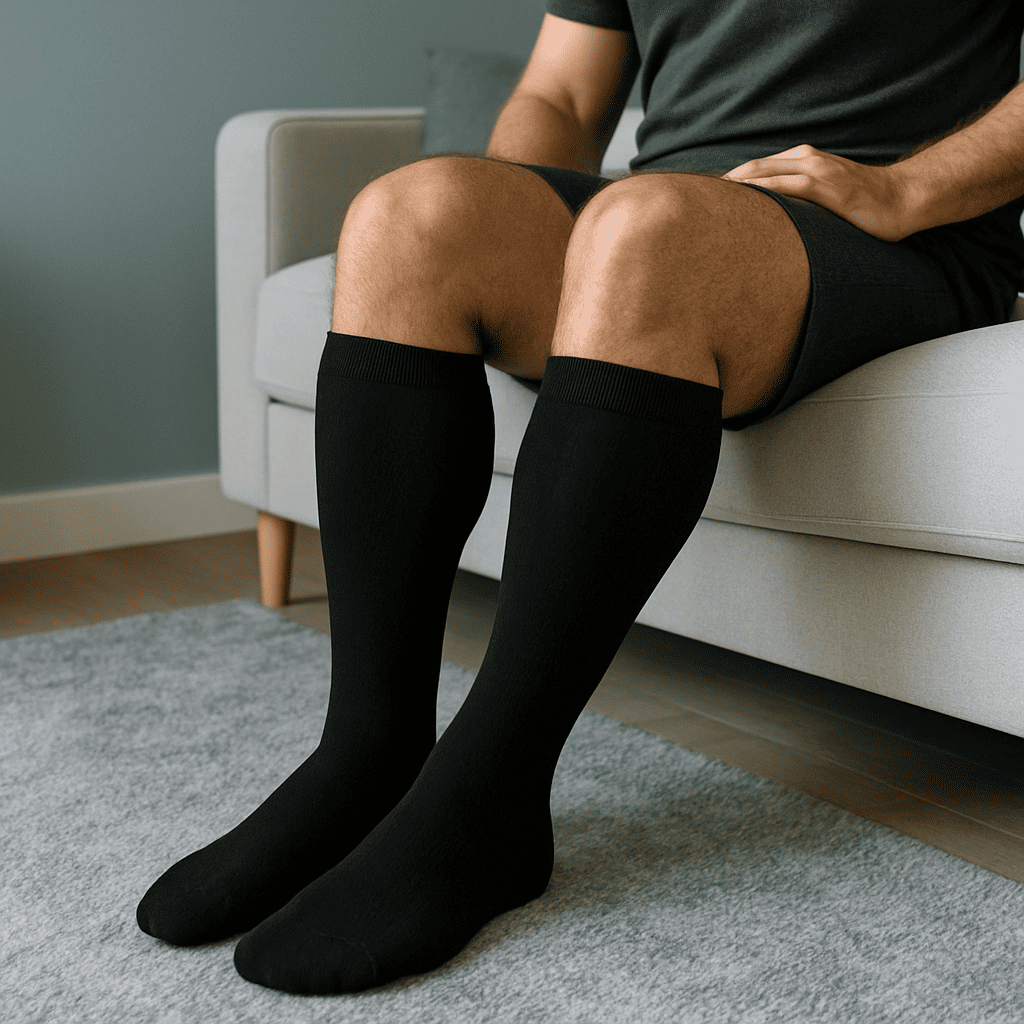 Mevera - klassieke compressiekousen (wit)